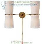 Visual Comfort ARN 2003BLK-L Clarkson Double Wall Sconce, настенный светильник бра