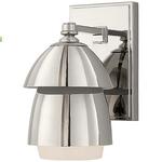 Whitman Bath Wall Light (Polished Nickel with White Glass Shade) - OPEN BOX RETURN Visual Comfort