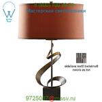 OB-273030-1017 Hubbardton Forge Gallery Spiral Table Lamp (Terra Micro-Suede/Burnished Steel) - OPEN