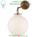 Visual Comfort Katie Globe Bathroom Wall Light TOB 2226BZ/G4-CG, настенный бра