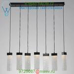 Parallel Glass 7 LED Multipoint Linear Suspension Light Hammerton Studio PLB0042-07-FB-BG-C01-L1