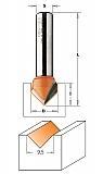 Фреза концевая c углом 90 градусовTCT S=8 D=9,5x12,7