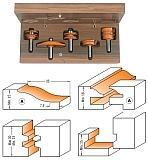 Комплект 5 фрез концевых (меб, фасады) TCT S=12 A