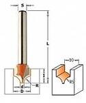 Фреза концевая калевочная TCT S=8 D=10 R=5