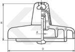 Изоляторы типа ПСВ линейные подвесные с увеличенным вылетом ребра
