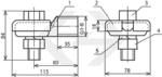 Деталь сочленения фиксаторных изоляторов 128
